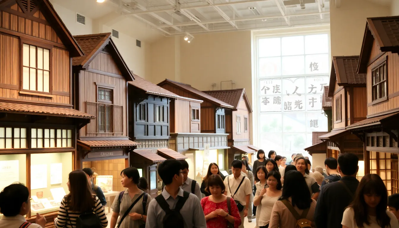 exhibition scene at the Osaka Museum of Housing and Living.
